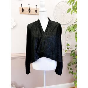 Helmut Lang Black Lamb Leather Bolero Jacket Size Large